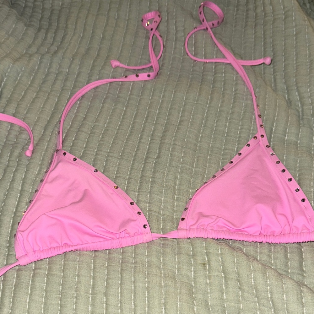 Skims Rhinestone Triangle Bikini Top